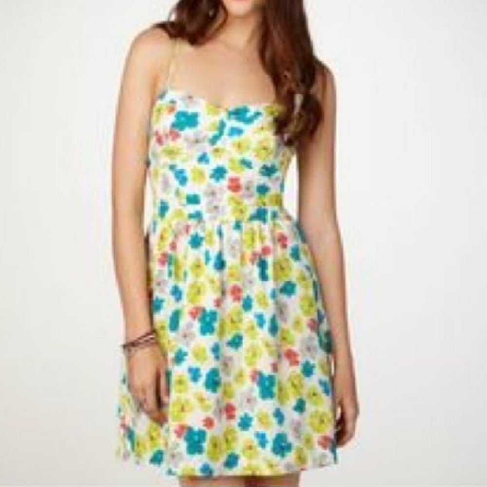 American Eagle Y2K Festival Sweet Twee bustier sleeveless floral dress size 2